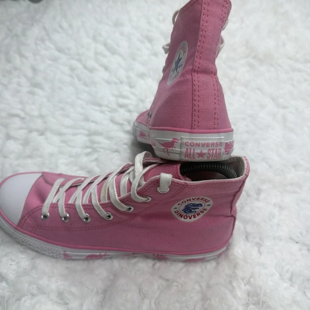 Converse DINOVERSE Chuck Taylor All Star Hi Tops•Junior Size 5.5 Dino Pink Rare!